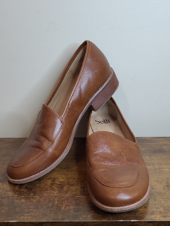 Sofft Shoes - Sofft Light Brown/Tan Leather Slip-On Loafers size 10
